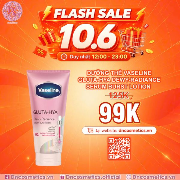 DƯỠNG THỂ TRẮNG DA VASELINE HEALTHY BRIGHT GLUTA-HYA SERUM BURST UV LOTION 10X 330ML
