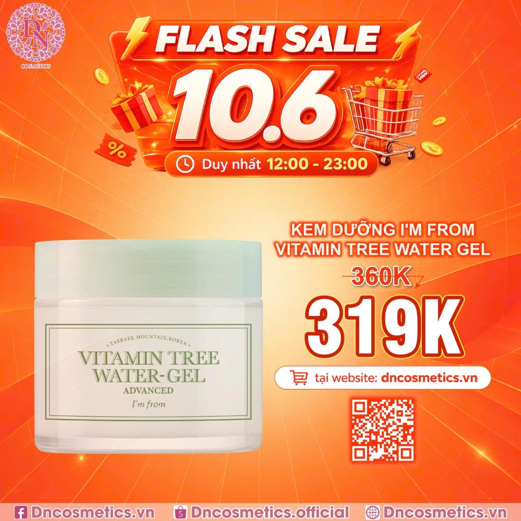 KEM DƯỠNG I'M FROM DƯỠNG ẨM VÀ KIỂM SOÁT DẦU VITAMIN TREE WATER GEL