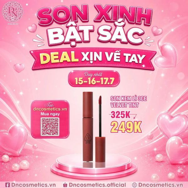 SON KEM LÌ 3CE VELVET TINT ( THỎI TRÒN)