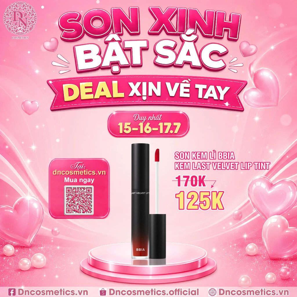 SON KEM LÌ BBIA KEM LAST VELVET LIP TINT