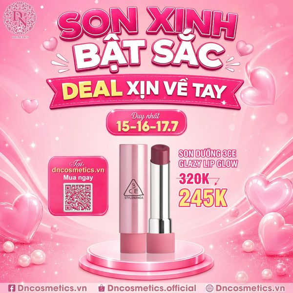 SON DƯỠNG 3CE GLAZY LIP GLOW