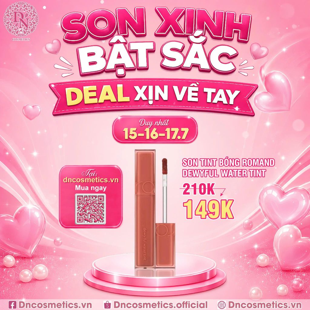 SON TINT BÓNG ROMAND DEWYFUL WATER TINT 5G