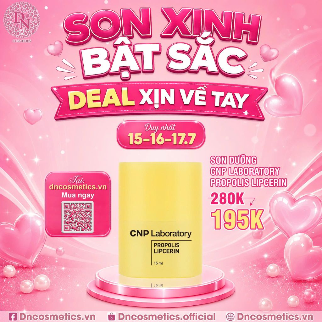 SON DƯỠNG KEO ONG CNP LABORATORY PROPOLIS LIPCERIN 15ML