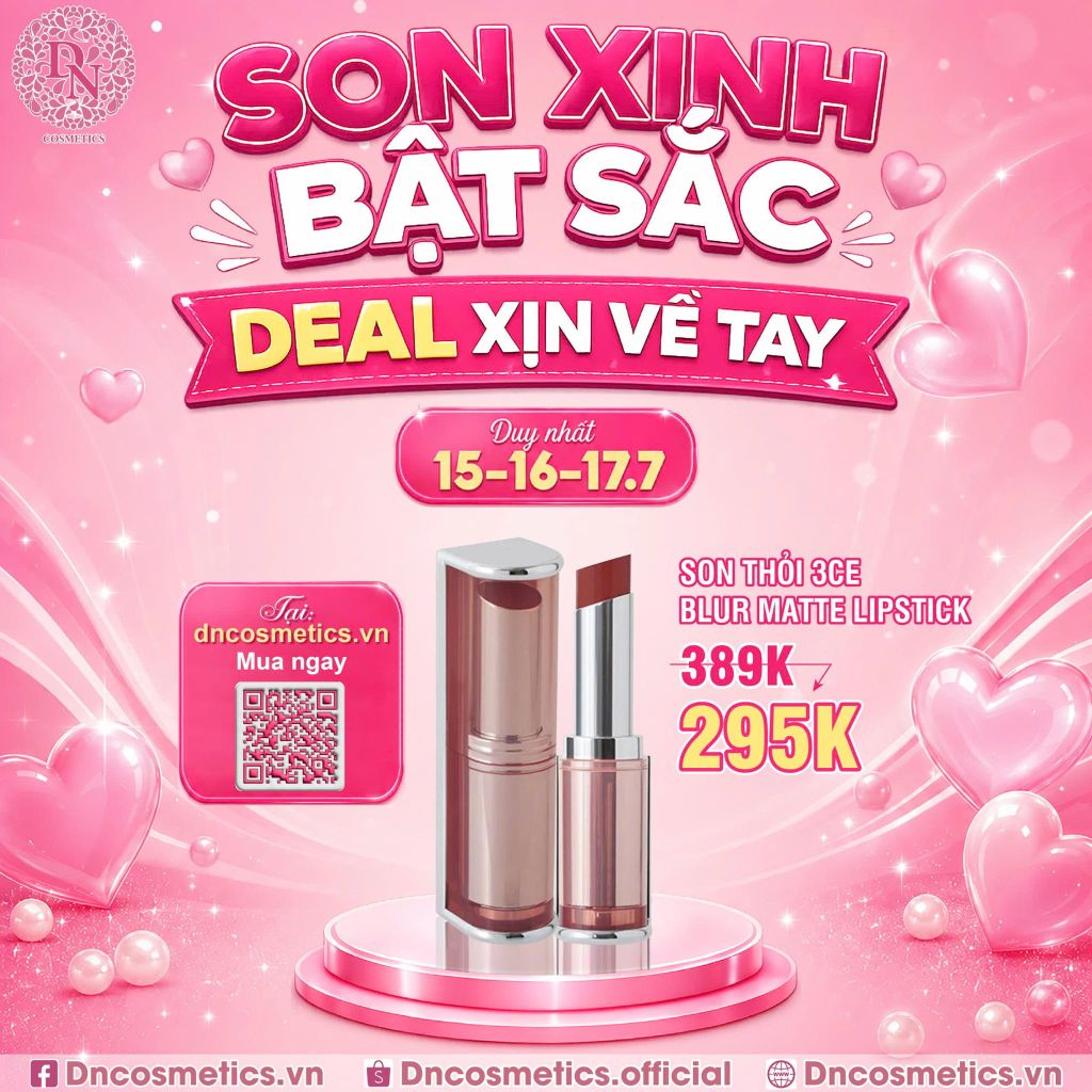 SON THỎI 3CE BLUR MATTE LIPSTICK