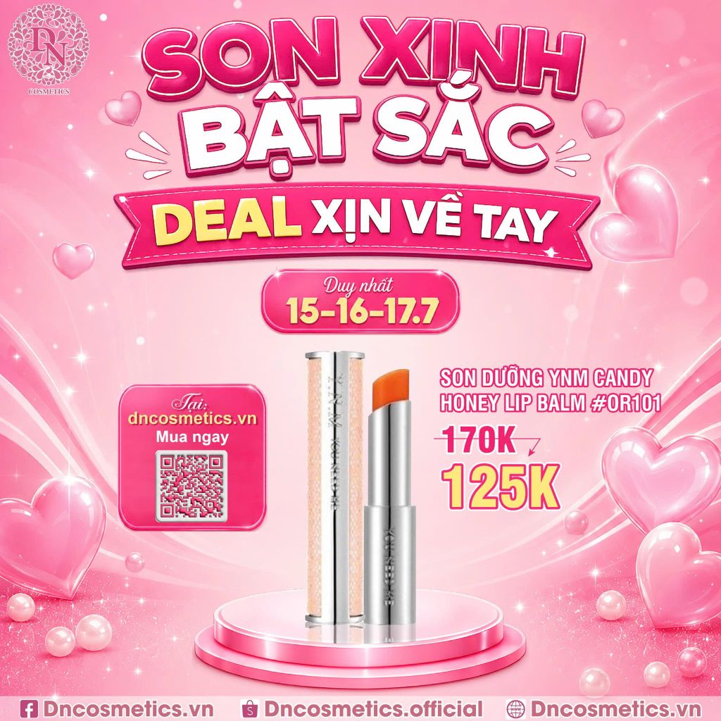 SON DƯỠNG MÔI CÓ MÀU YNM CANDY HONEY LIP BALM