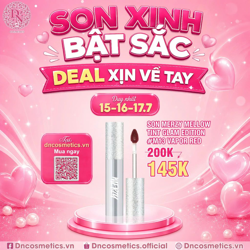 SON KEM LÌ MERZY MELLOW TINT 4G - GLAM EDITION