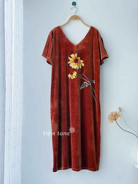  Đầm Ora Nhung - Cam đất 