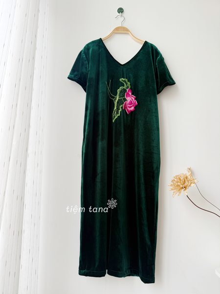  Đầm Ora Nhung - Xanh 