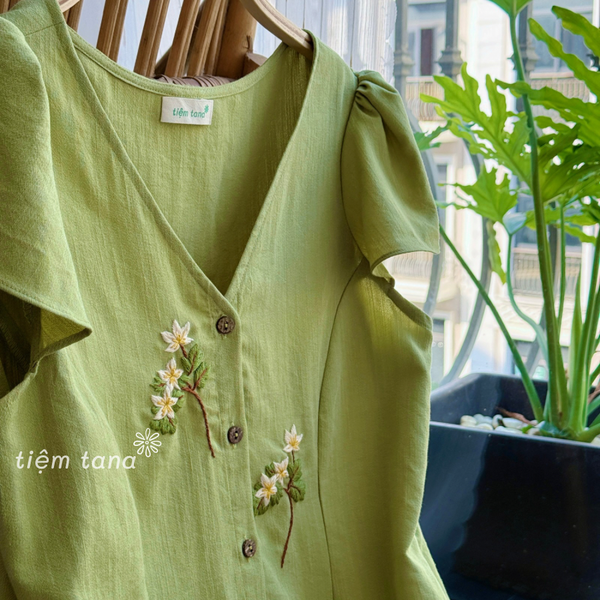  Đầm Wing - Xanh mạ 