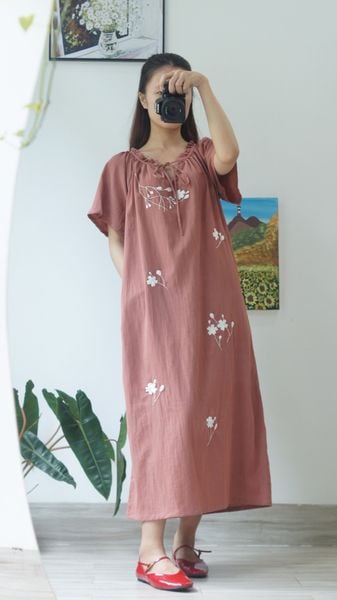  Đầm Rica - Hồng ruốc 