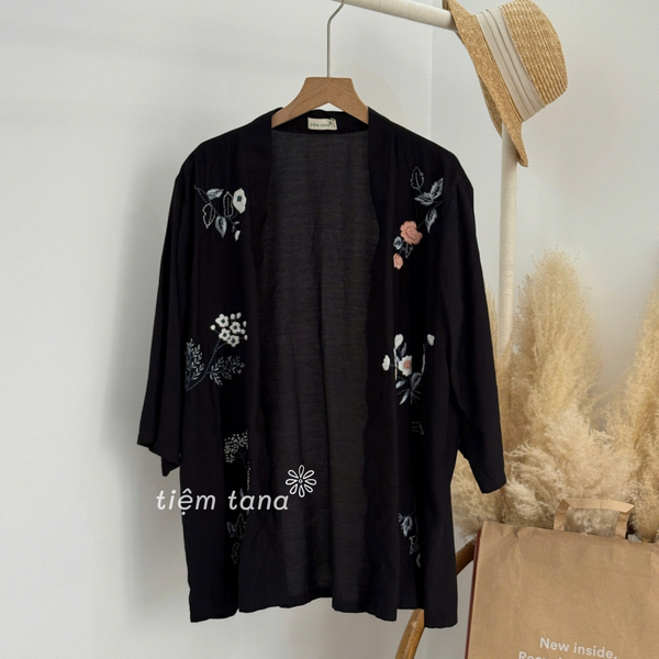  Áo Kimono - Xô tơ đen 