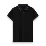  X Polo FR phối cổ viền - Mẫu 2 - Đen (Hàng Outlet không đổi trả ) 