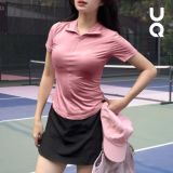  Áo Thun Thể Thao Nữ Zip Polo Tee - UQ DRY 