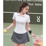  Áo Thun Thể Thao Nữ Zip Polo Tee - UQ DRY 