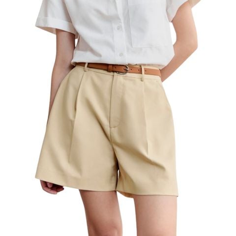Quần short kèm belt Mono Talk   (trắng, đen, camel)