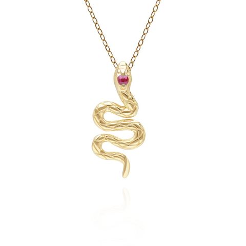 Mặt dây vàng 9K Đá màu - PRIMA Serpent