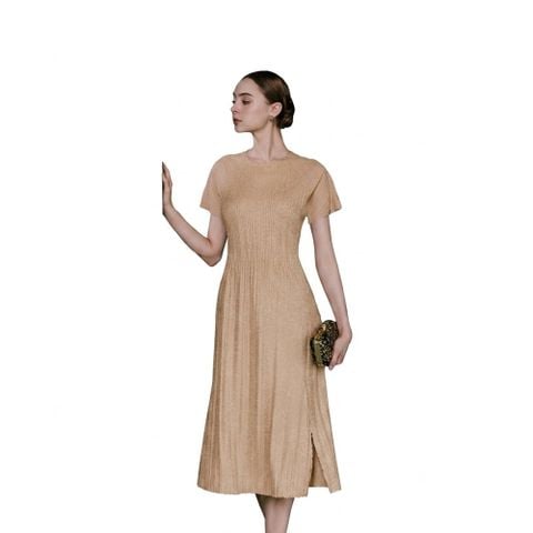 Đầm Midi Dập Ly Thanh Lịch