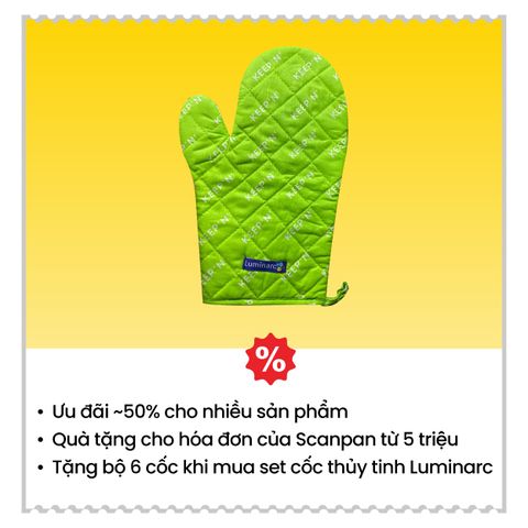 Golden Hour: Tặng găng tay bếp chống nhiêt cho hóa đơn bất kỳ (Số lượng có hạn)