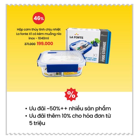Golden Hour: Ưu đãi thêm 5% cho hóa đơn bất kì - Ưu đãi sản phẩm chỉ từ 199K