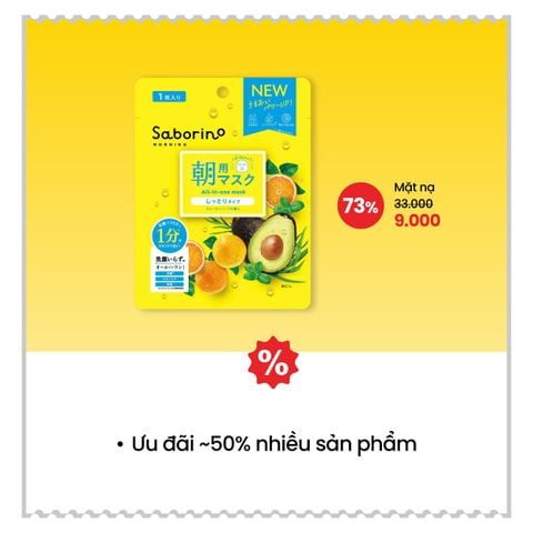 Golden Hour: Mặt nạ Saborino morning facial giá chỉ 9K