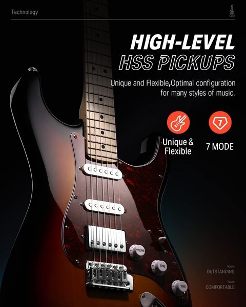  Guitar điện Donner DST-152 Sunburst 