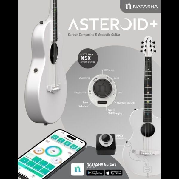  Guitar acoustic Natasha Asteroid EQ NSX Smart Cosmic Black 