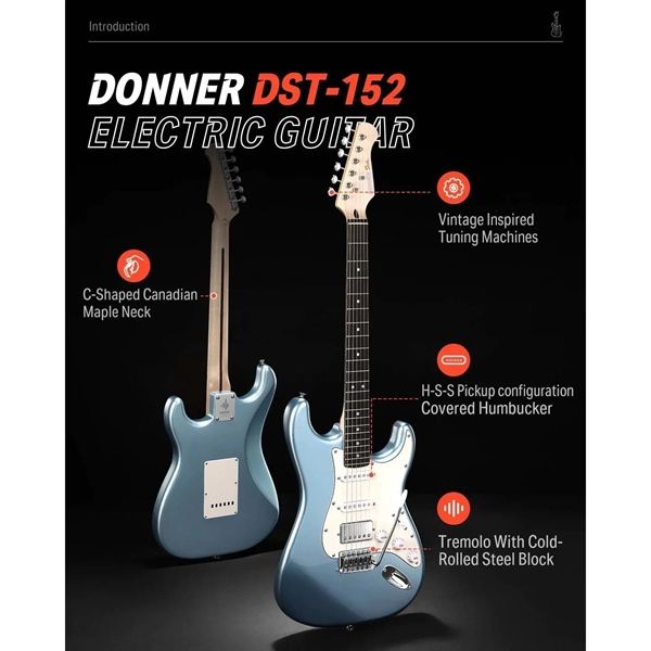  Guitar điện Donner DST-152 Blue 