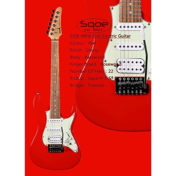  Guitar điện Sqoe SEIB400 RD 