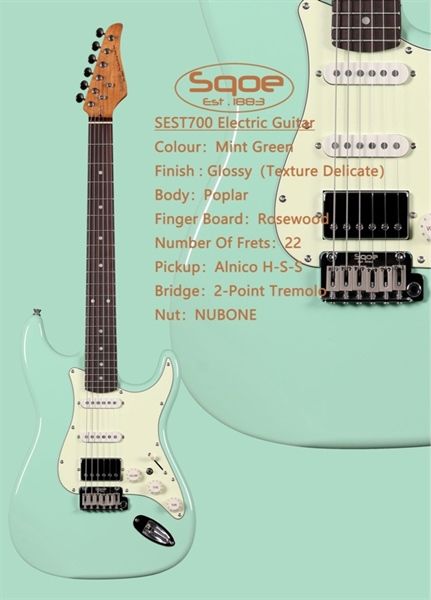  Guitar điện Sqoe SEST700 GR 