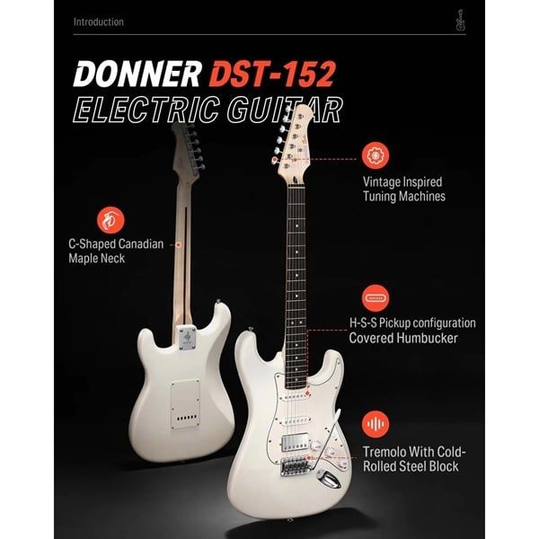  Guitar điện Donner DST-152 White 