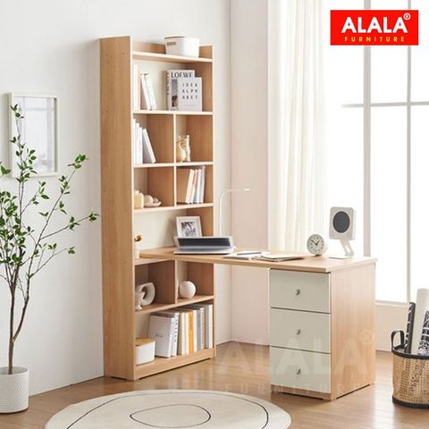 Bàn làm việc ALALA451 có kệ sách trên – Giải pháp lưu trữ thông minh cho góc làm việc hiện đại