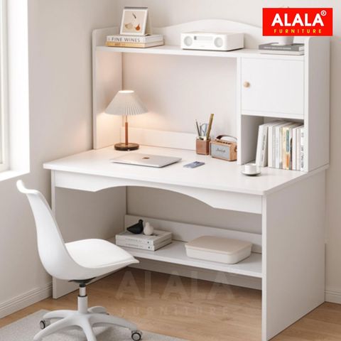 Bàn làm việc ALALA448 hiện đại tích hợp kệ sách và tủ lưu trữ thông minh