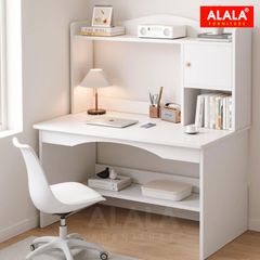 Bàn làm việc ALALA448 hiện đại tích hợp kệ sách và tủ lưu trữ thông minh