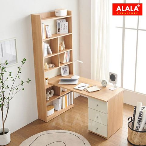 Bàn làm việc ALALA451 có kệ sách trên – Giải pháp lưu trữ thông minh cho góc làm việc hiện đại