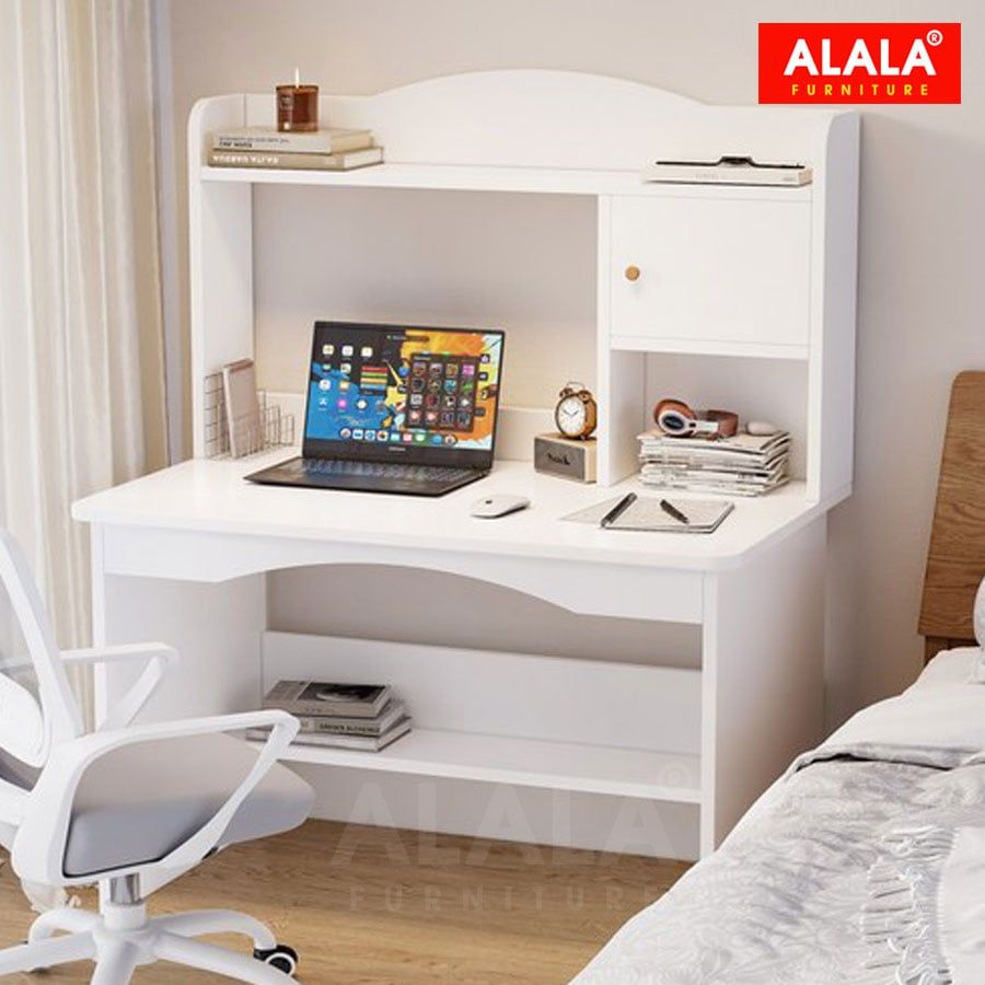 Bàn làm việc ALALA448 hiện đại tích hợp kệ sách và tủ lưu trữ thông minh