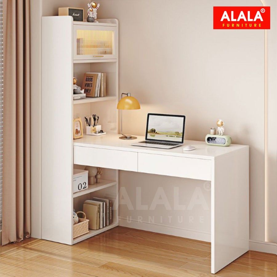 Bàn làm việc có kệ sách ALALA445 – không gian làm việc gọn gàng và đầy cảm hứng