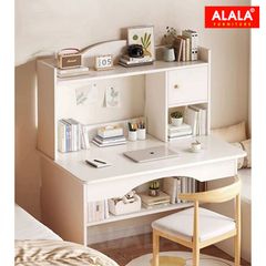 Bàn làm việc ALALA448 hiện đại tích hợp kệ sách và tủ lưu trữ thông minh