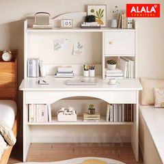 Bàn làm việc ALALA448 hiện đại tích hợp kệ sách và tủ lưu trữ thông minh