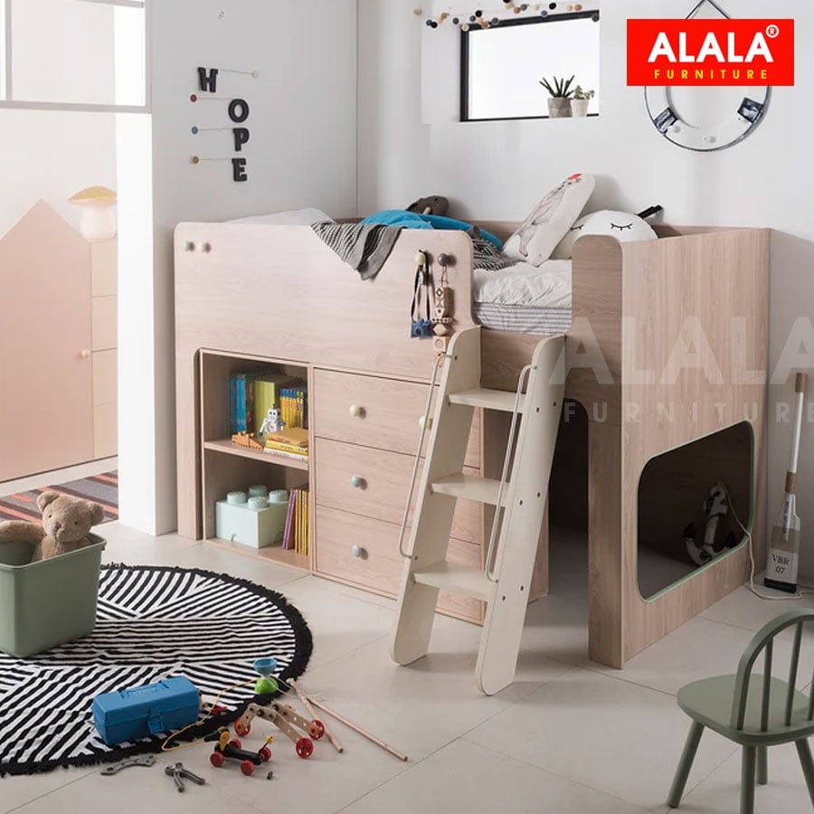 Giường Tầng Sang Trong ALALA188 – Thiết Kế Ngôi Nhà Cây Bí Mật Cho Bé