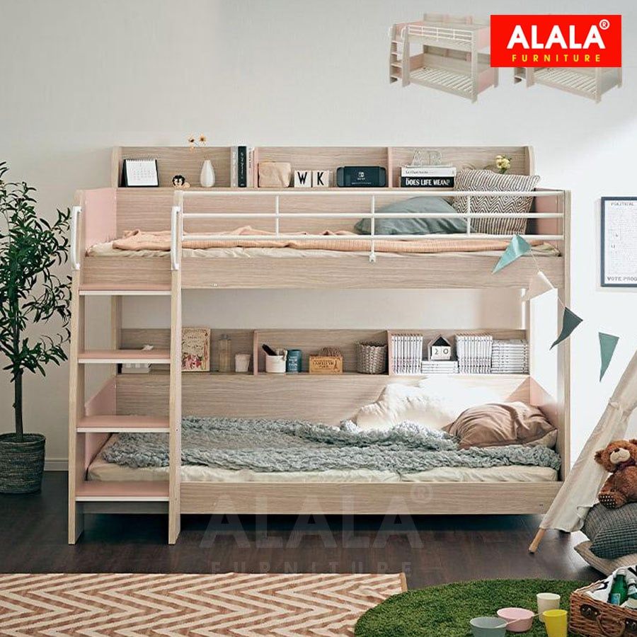 Giường tầng căn hộ ALALA183 – Hệ modul tự chọn kích thước theo yêu cầu