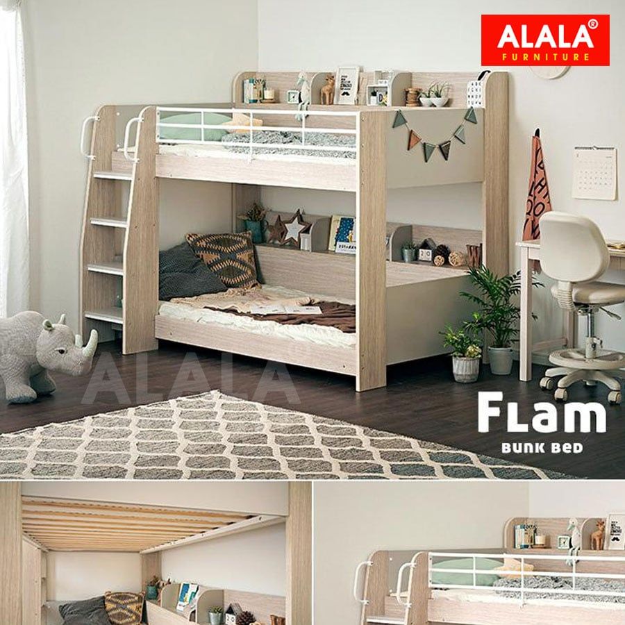Giường tầng căn hộ ALALA183 – Hệ modul tự chọn kích thước theo yêu cầu