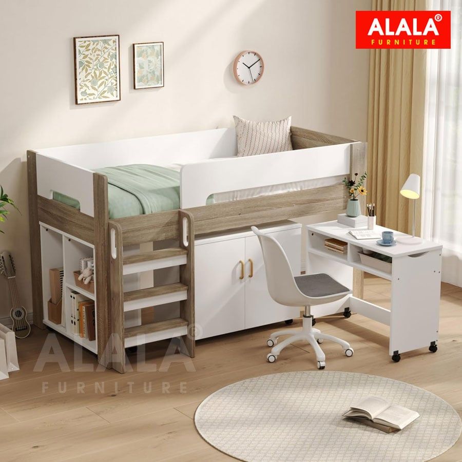 Giường tầng hiện đại ALALA176 -  Căn phòng thủ nhỏ tích hợp bàn học và tủ đồ
