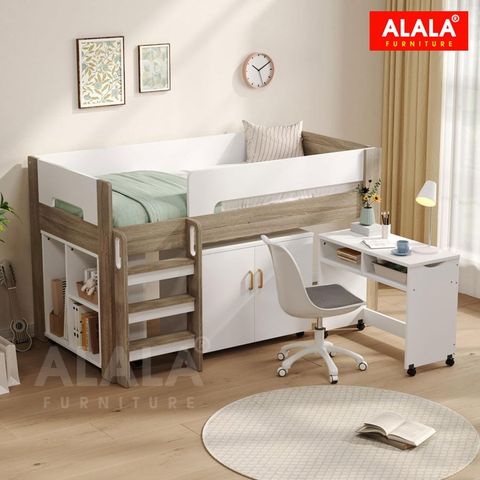 Giường tầng hiện đại ALALA176 -  Căn phòng thủ nhỏ tích hợp bàn học và tủ đồ