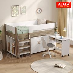 Giường tầng hiện đại ALALA176 -  Căn phòng thủ nhỏ tích hợp bàn học và tủ đồ