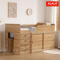 Giường tầng trẻ Em ALALA178 – Tuyệt chiêu gộp giường ngủ vào tủ áo cho phòng nhỏ