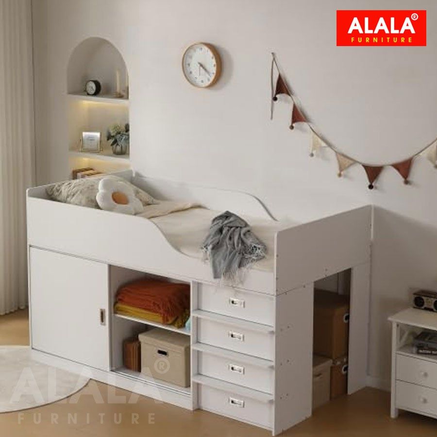 Giường tầng trẻ Em ALALA178 – Tuyệt chiêu gộp giường ngủ vào tủ áo cho phòng nhỏ