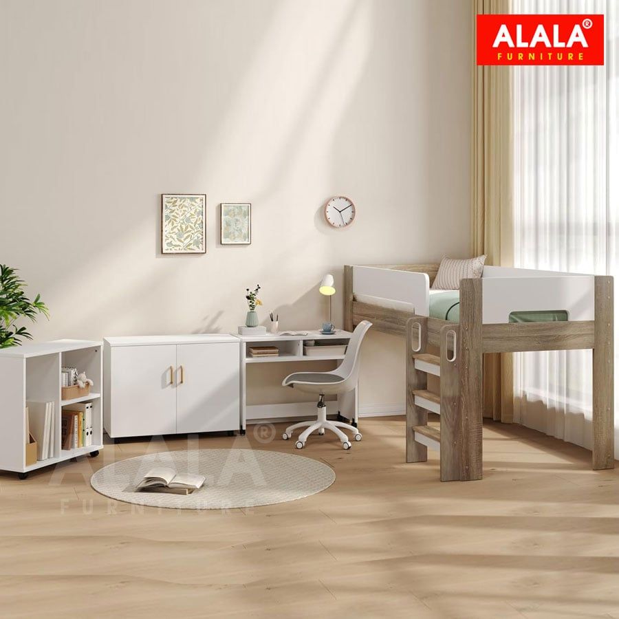Giường tầng hiện đại ALALA176 -  Căn phòng thủ nhỏ tích hợp bàn học và tủ đồ