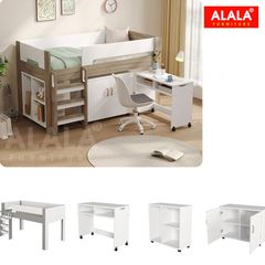 Giường tầng hiện đại ALALA176 -  Căn phòng thủ nhỏ tích hợp bàn học và tủ đồ