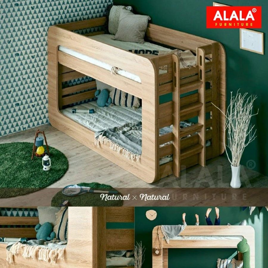 Gường tầng trẻ Em ALALA182 | Giải pháp tùy biến kích thước 1m,1m2,1m4 cho mọi phòng