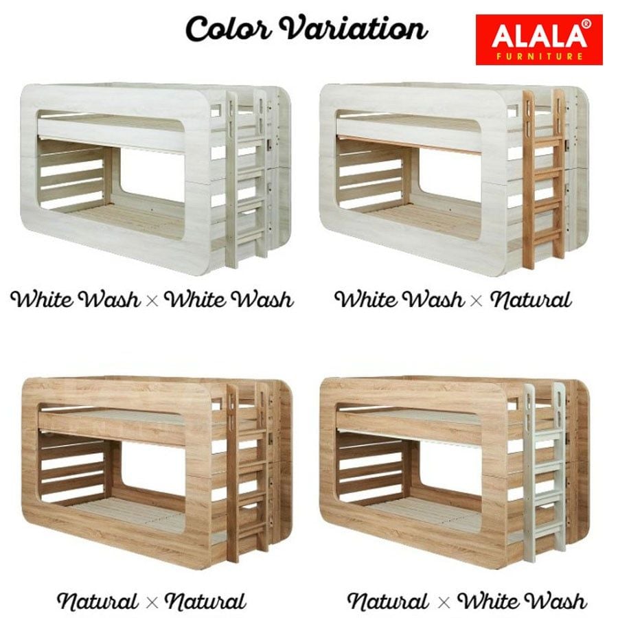 Gường tầng trẻ Em ALALA182 | Giải pháp tùy biến kích thước 1m,1m2,1m4 cho mọi phòng